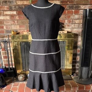 Elegant Black Dress with Silver Accents